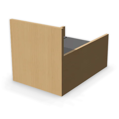 TC18" cabinet in Bevel White, angle view