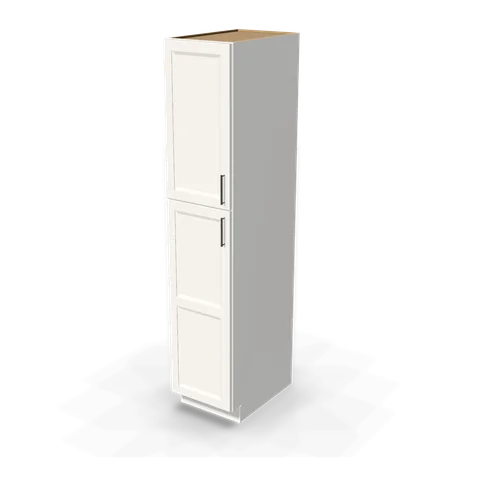TP189027 cabinet in Bevel White, angle view