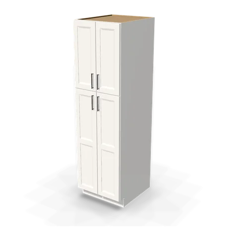 TP248427 cabinet in Bevel White, angle view
