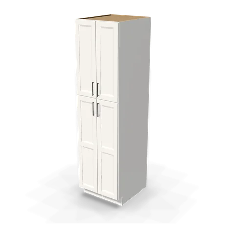 TP249027 cabinet in Bevel White, angle view