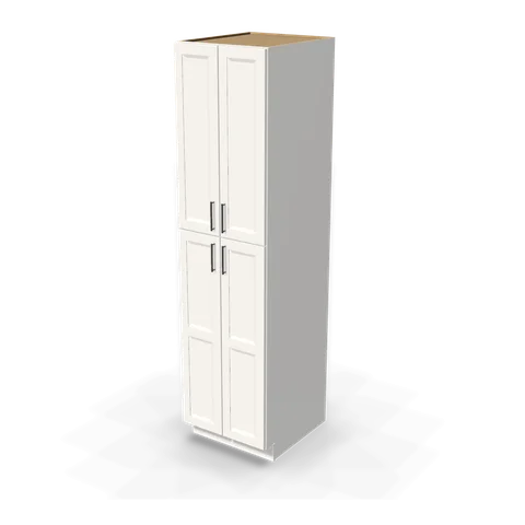 TP249627 cabinet in Bevel White, angle view
