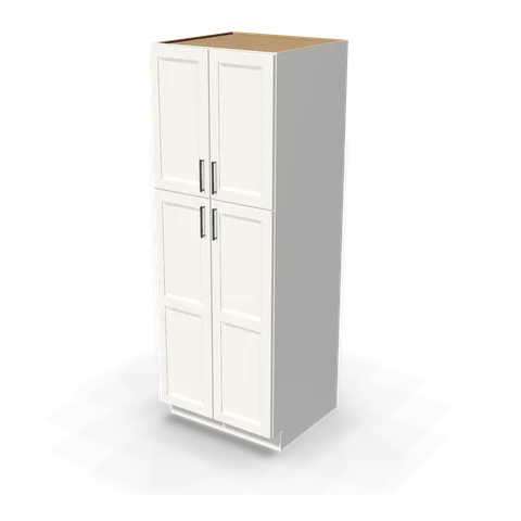 TP308427 cabinet in Bevel White, angle view