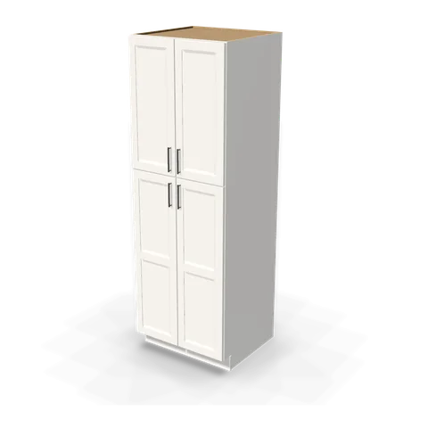 TP309027 cabinet in Bevel White, angle view