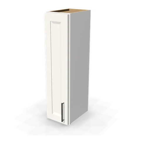 W0936 cabinet in Bevel White, angle view