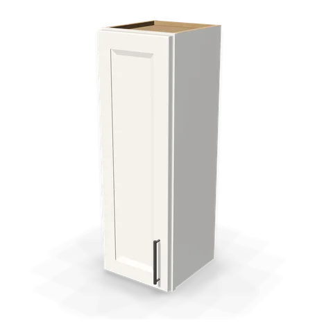 W1236 cabinet in Bevel White, angle view