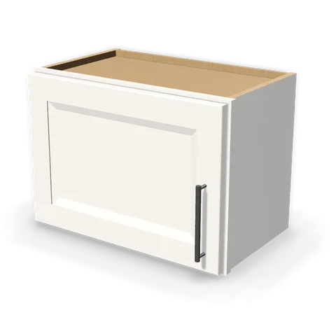 W2115 cabinet in Bevel White, angle view