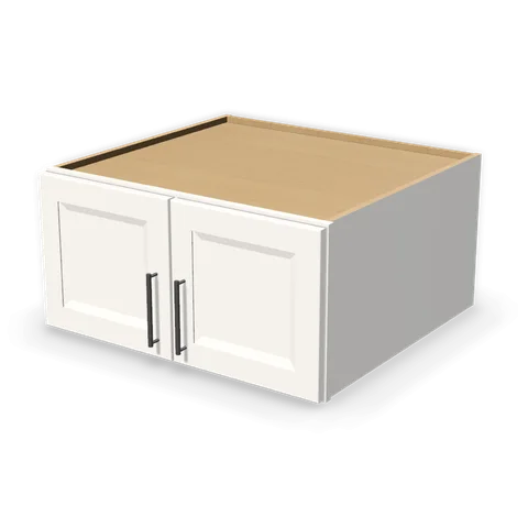 W301527 cabinet in Bevel White, angle view