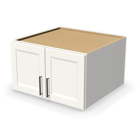 W301827 cabinet in Bevel White, angle view