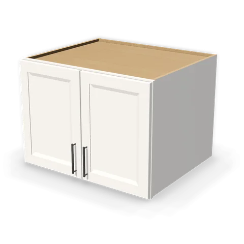 W332427 cabinet in Bevel White, angle view