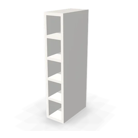 WC0630 cabinet in Bevel White, angle view