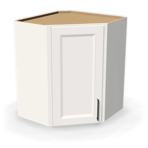 WDC2430 cabinet in Bevel White, angle view