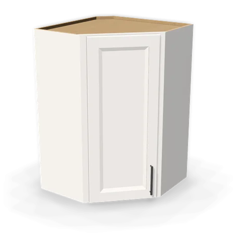 WDC2436 cabinet in Bevel White, angle view