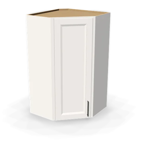 WDC2442 cabinet in Bevel White, angle view