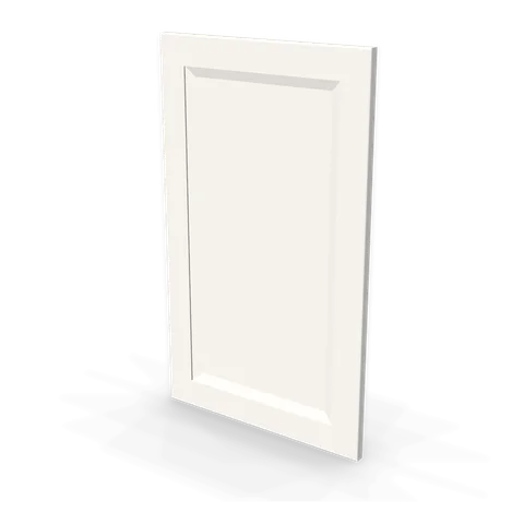WP-BASE18 cabinet in Bevel White, angle view