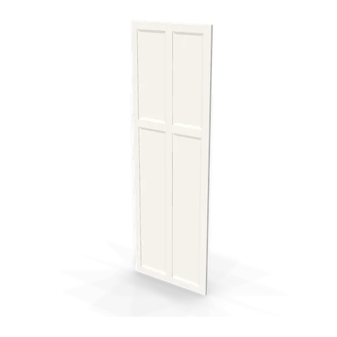 WP-T84 cabinet in Bevel White, angle view