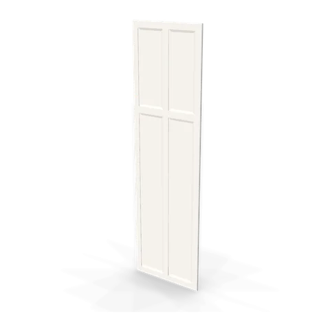 WP-T96 cabinet in Bevel White, angle view