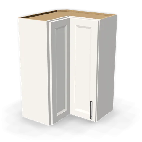 WPC2436 cabinet in Bevel White, angle view