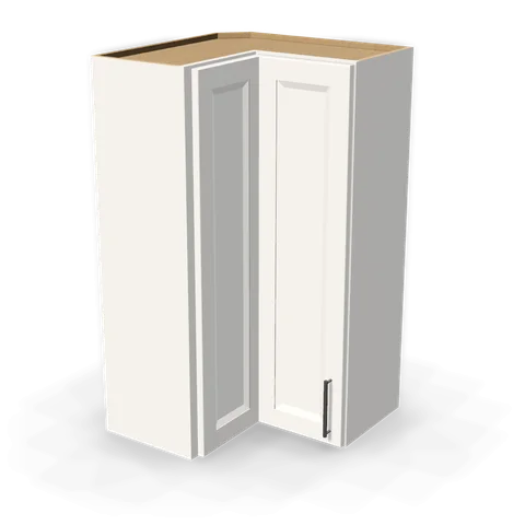 WPC2442 cabinet in Bevel White, angle view