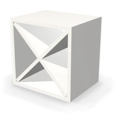WR1515 cabinet in Bevel White, angle view