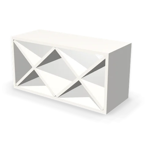 WR3015 cabinet in Bevel White, angle view
