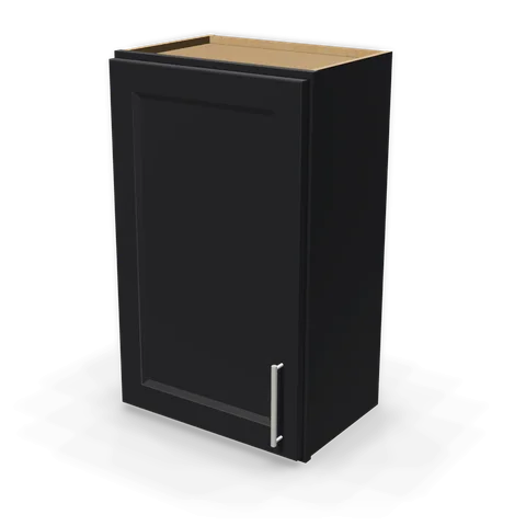 W1830 cabinet in Bevel Black, angle view