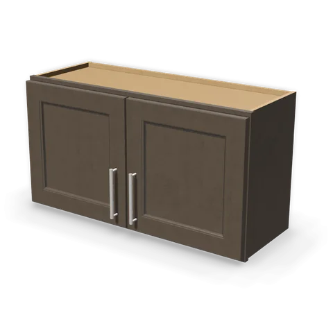W3318 cabinet in Transitional Warm Brown Stain, angle view