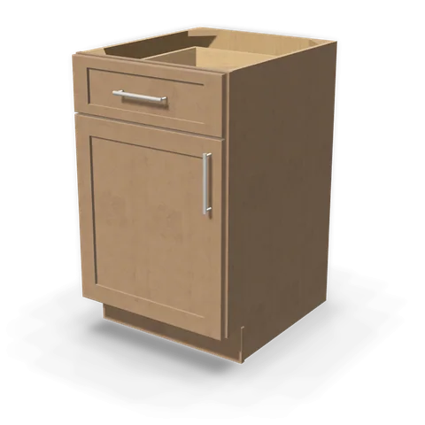B21 cabinet in Shaker Driftwood, angle view