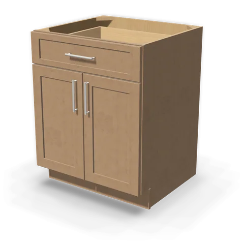 B27 cabinet in Shaker Driftwood, angle view