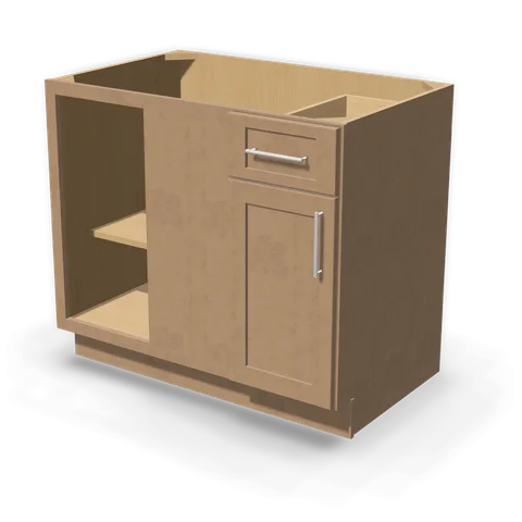 BBC42/45 cabinet in Shaker Driftwood, angle view
