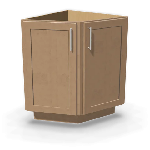 BEC24 cabinet in Shaker Driftwood, angle view
