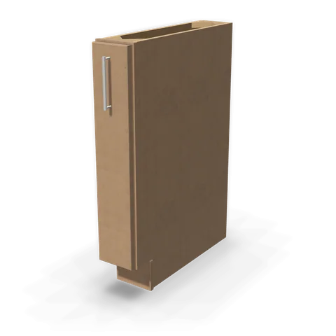 BF06-PO cabinet in Shaker Driftwood, angle view