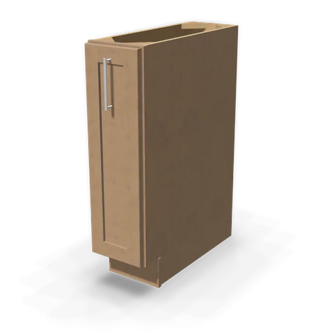 BF09-PO cabinet in Shaker Driftwood, angle view