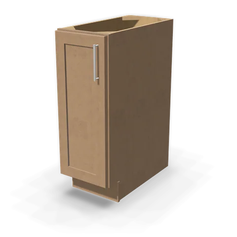 BF1224 cabinet in Shaker Driftwood, angle view