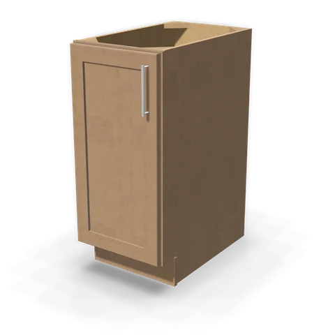 BF1524 cabinet in Shaker Driftwood, angle view