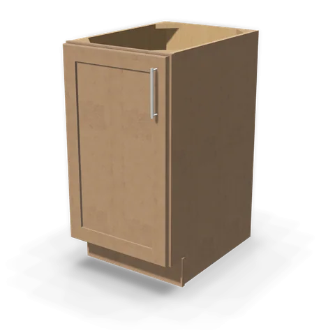 BF1824 cabinet in Shaker Driftwood, angle view