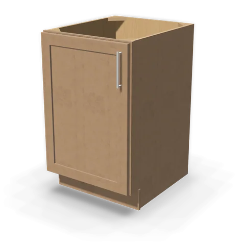 BF2124 cabinet in Shaker Driftwood, angle view