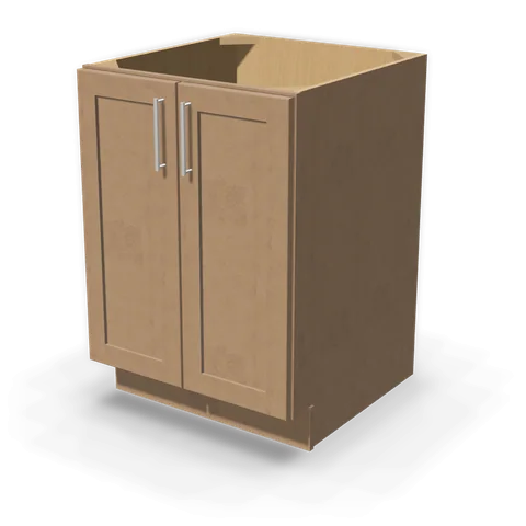 BF2424 cabinet in Shaker Driftwood, angle view