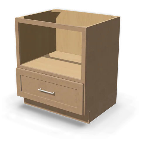 BMC30 cabinet in Shaker Driftwood, angle view