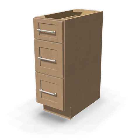 DB12 cabinet in Shaker Driftwood, angle view
