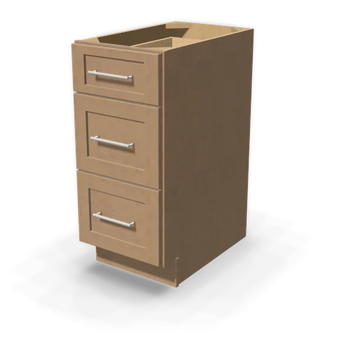 DB15 cabinet in Shaker Driftwood, angle view