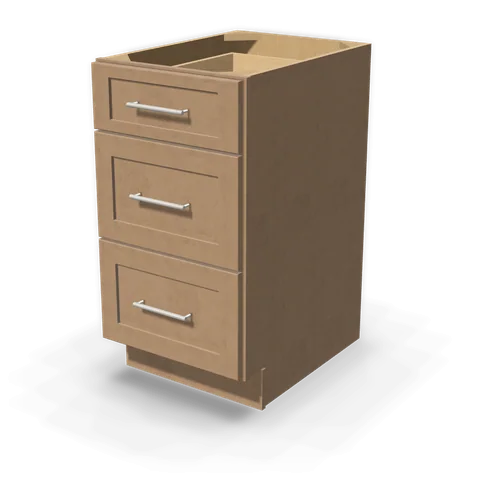 DB18 cabinet in Shaker Driftwood, angle view