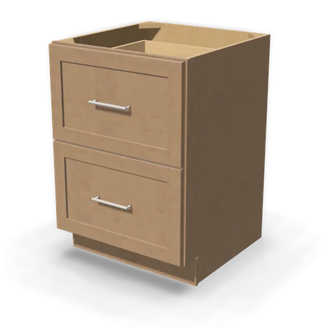 DB24-2 cabinet in Shaker Driftwood, angle view