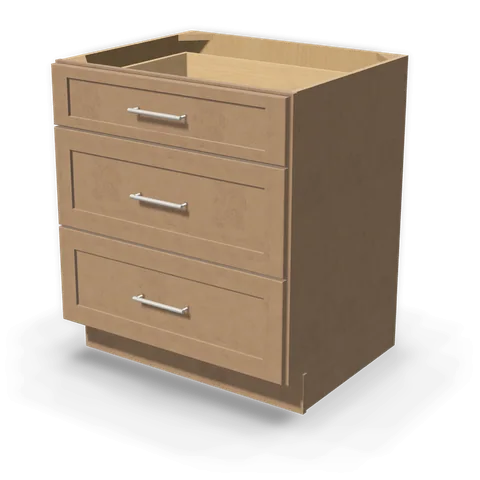 DB30 cabinet in Shaker Driftwood, angle view