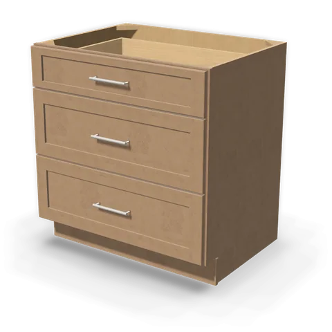 DB33 cabinet in Shaker Driftwood, angle view