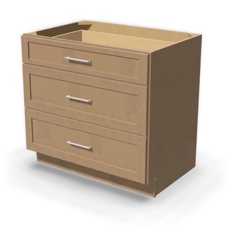 DB36 cabinet in Shaker Driftwood, angle view