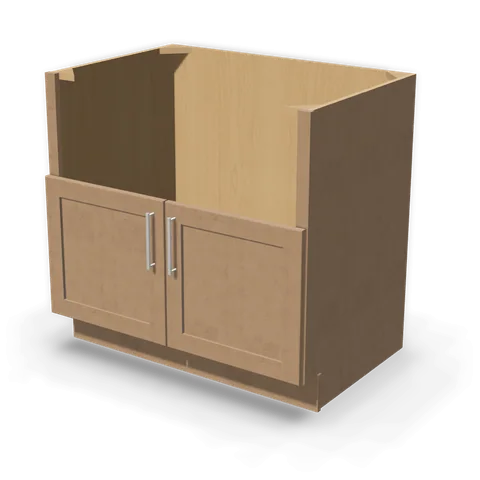 FS36 cabinet in Shaker Driftwood, angle view