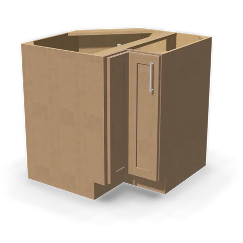 LSB33 cabinet in Shaker Driftwood, angle view