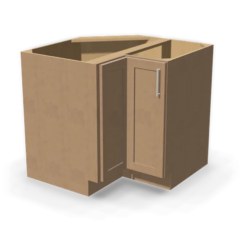 LSB36 cabinet in Shaker Driftwood, angle view