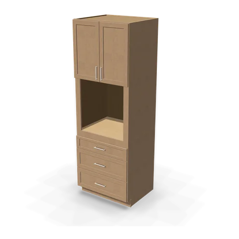 OC339627 cabinet in Shaker Driftwood, angle view