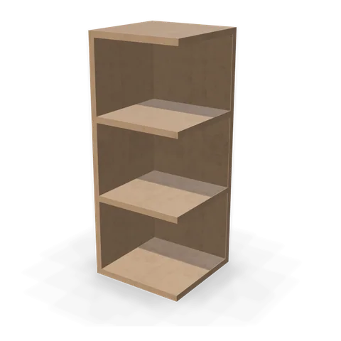 OE1230 cabinet in Shaker Driftwood, angle view